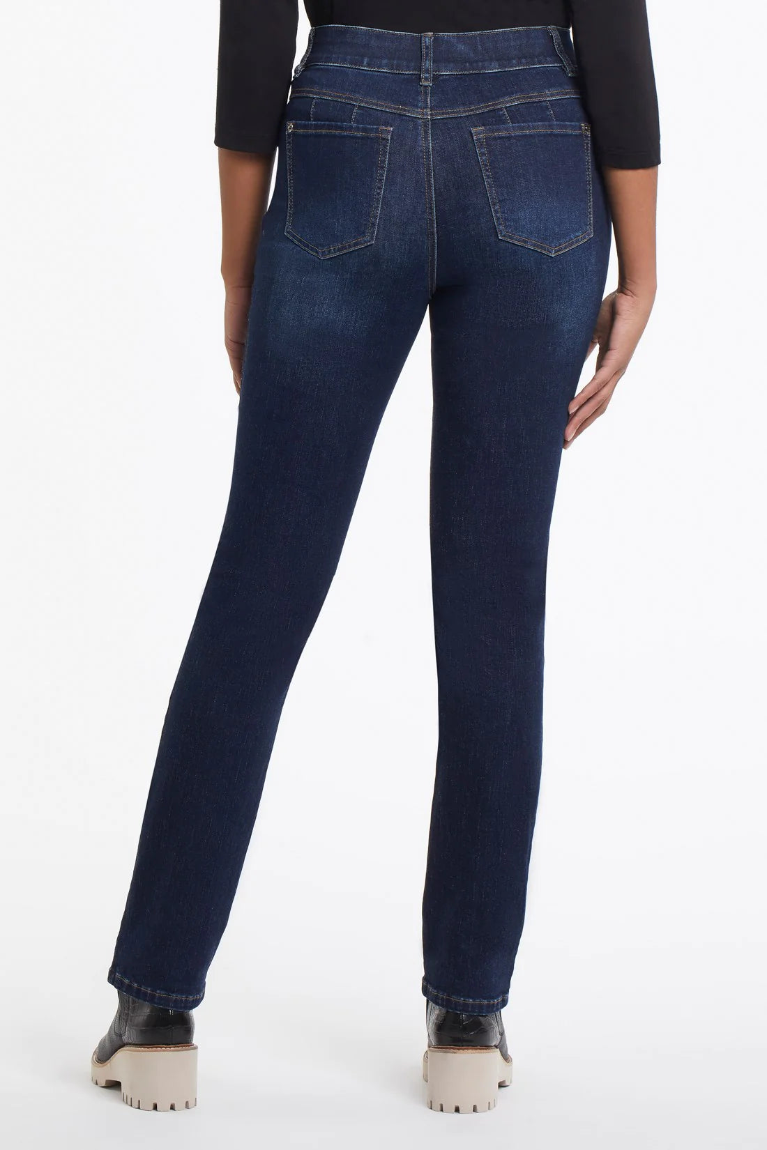 Tribal Fashions Sophia Curvy Straight Leg Jeans - Deep Ocean