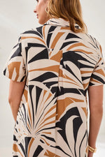 Tribal Fashions Printed Cotton Poplin Button Up Dress