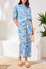 Tribal Fashions Printed Flowy Ankle Pant with Drawcord Waist