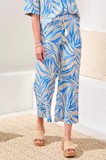 Tribal Fashions Printed Flowy Ankle Pant with Drawcord Waist