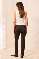 Tribal Fashion Soft Ponte Elastic Waist Pull-On Pants - Leopard