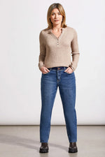 Tribal Fashions Soft Washed Waffle Henley Long Sleeve