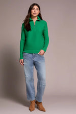 Tribal Fashions Soft Zip-Up V-Neck Sweater