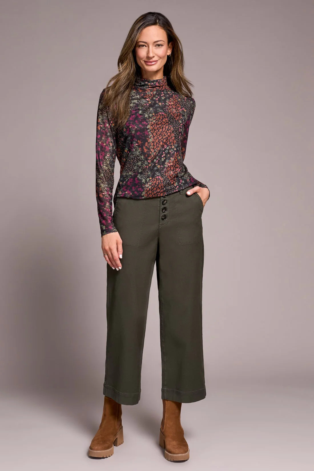 Tribal Fashions Slub Cotton Stretch Sophia Curvy Wide Leg Jeans