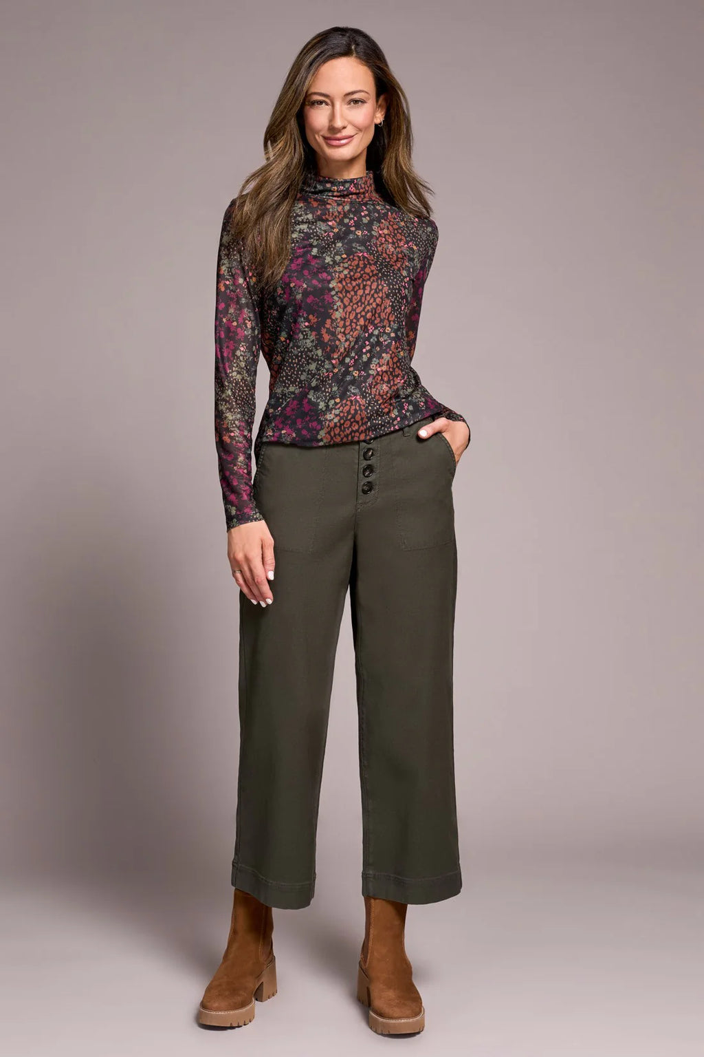 Tribal Fashions Slub Cotton Stretch Sophia Curvy Wide Leg Jeans