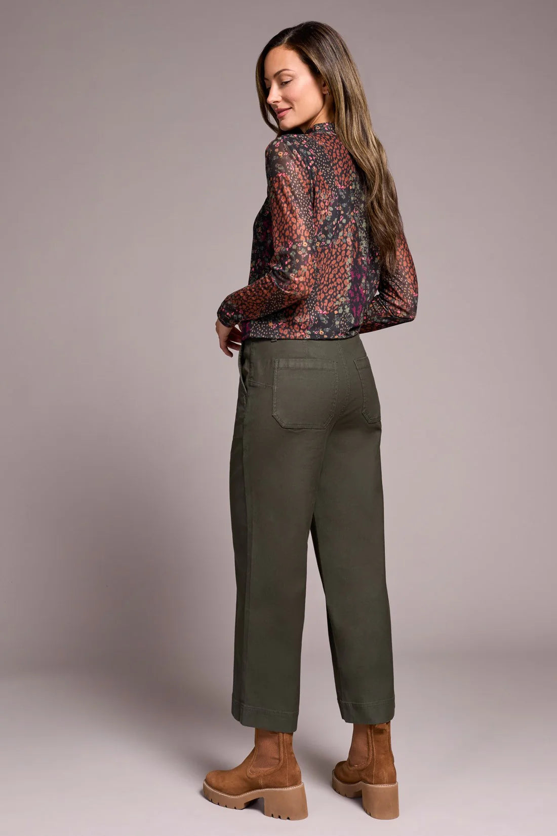 Tribal Fashions Slub Cotton Stretch Sophia Curvy Wide Leg Jeans