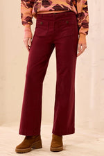 Tribal Jeans Sophia Curvy Super Straight Ankle Denim Jeans - Cherry Lacquer