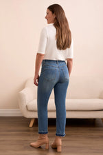 Tribal Fashion Sophia Curvy Micro Flare Crop Jean - True Vintage