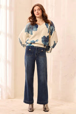 Tribal Jeans Sophia Curvy Super Straight Ankle Denim Jeans - Dusk