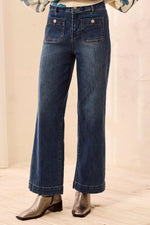 Tribal Jeans Sophia Curvy Super Straight Ankle Denim Jeans - Dusk