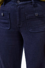 Tribal Fashions Sophia Palazzo Leg Hugging Denim Jeans - Nautical