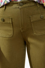 Tribal Fashions Sophia Palazzo Leg Hugging Denim Jeans - Rainforest