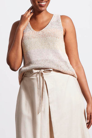 Tribal Fashions Cotton Knit Striped Sweater Tank