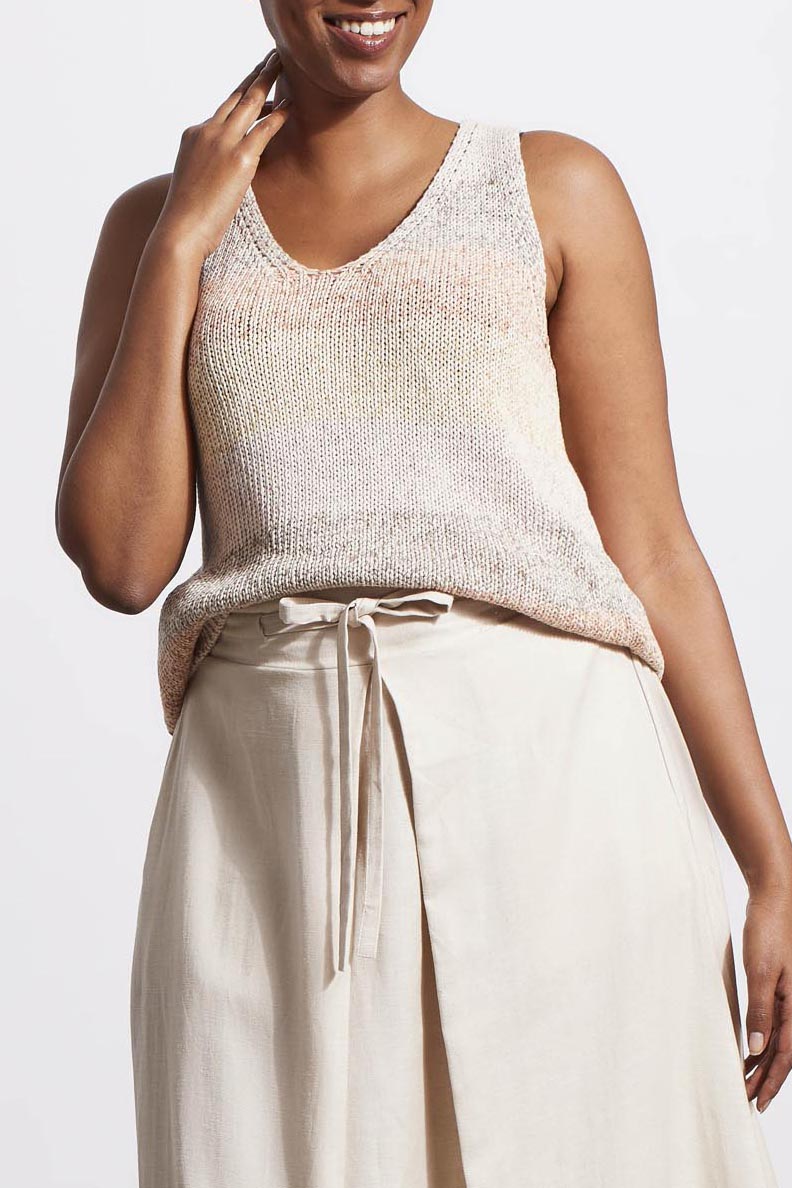 Tribal Fashions Cotton Knit Striped Sweater Tank