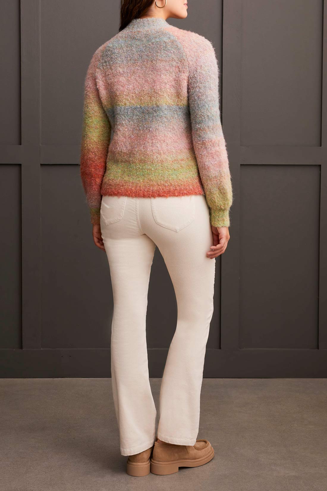 Tribal Fashion Ombre Mock Neck Sweater