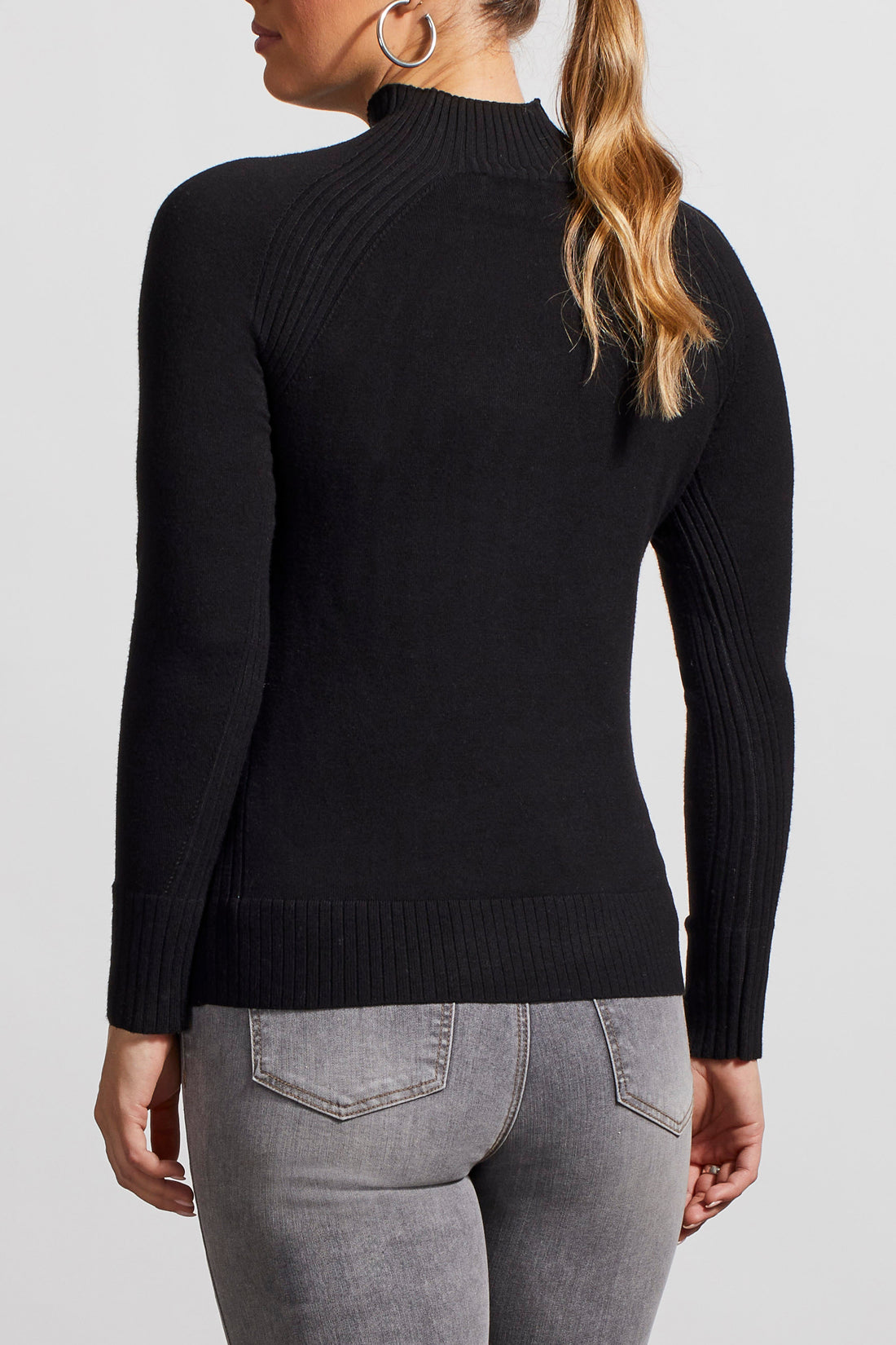Tribal Fashions Funnel Neck Sweater - Black