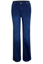 Ethyl Wide Leg Denim Jean with Front Seam Feature