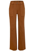 Ethyl Wide Leg Jean with Pork Chop Pocket - Cognac