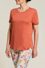 Tribal Fashions Short Sleeve Crew Neck Tee- Chili