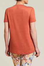 Tribal Fashions Short Sleeve Crew Neck Tee- Chili