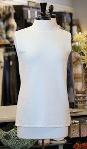 Ribbed Mock Neck Shell