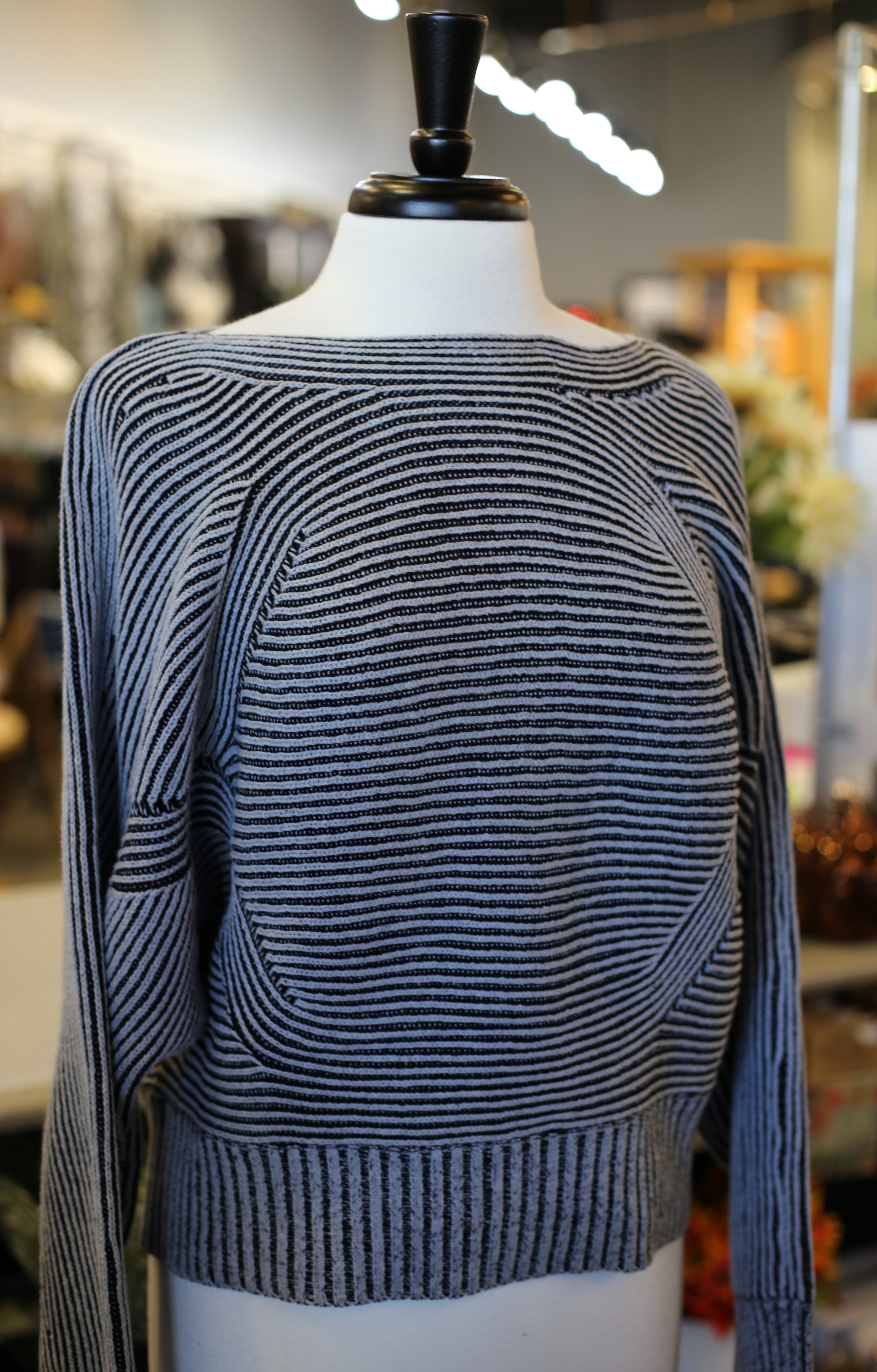 Tribal Fashions Dolman Sleeve Boat Neck Knit Sweater