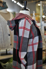 Open Cardigan with Plaid Hood by Creation