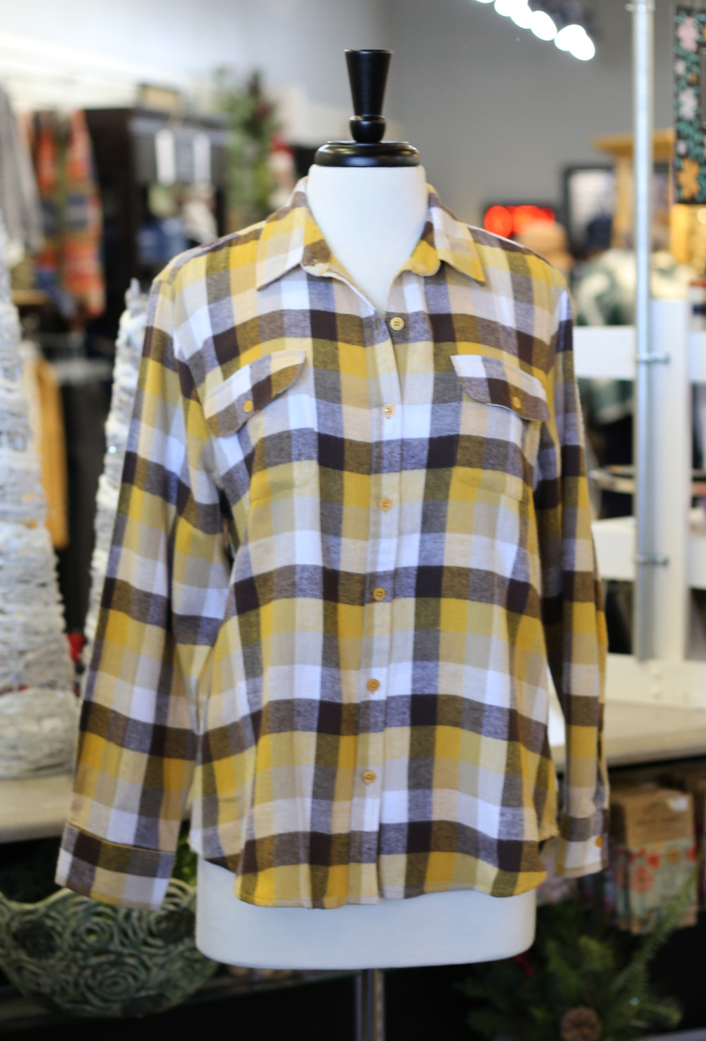 Keren Hart Two Pocket Flannel with Front Pockets