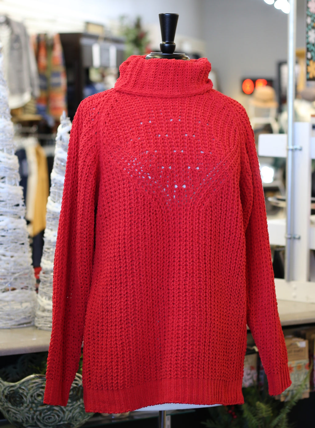 Ethyl Cowl Neck Loose Knit Sweater