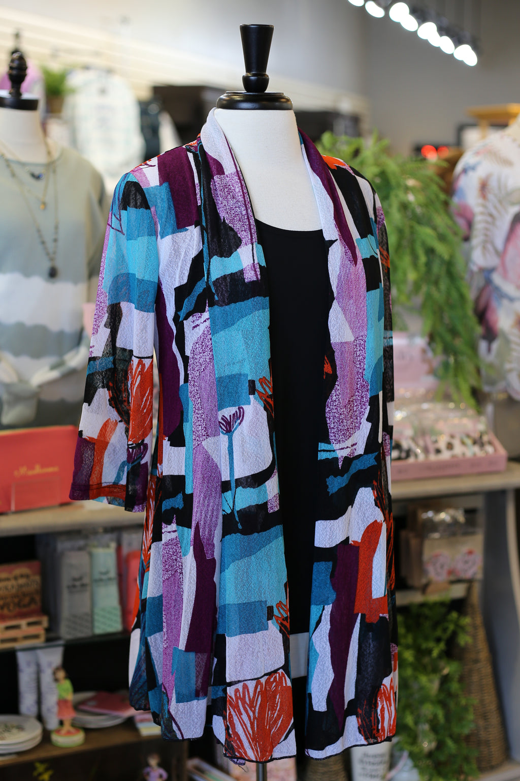 Creation Printed Mesh Cardigan #912