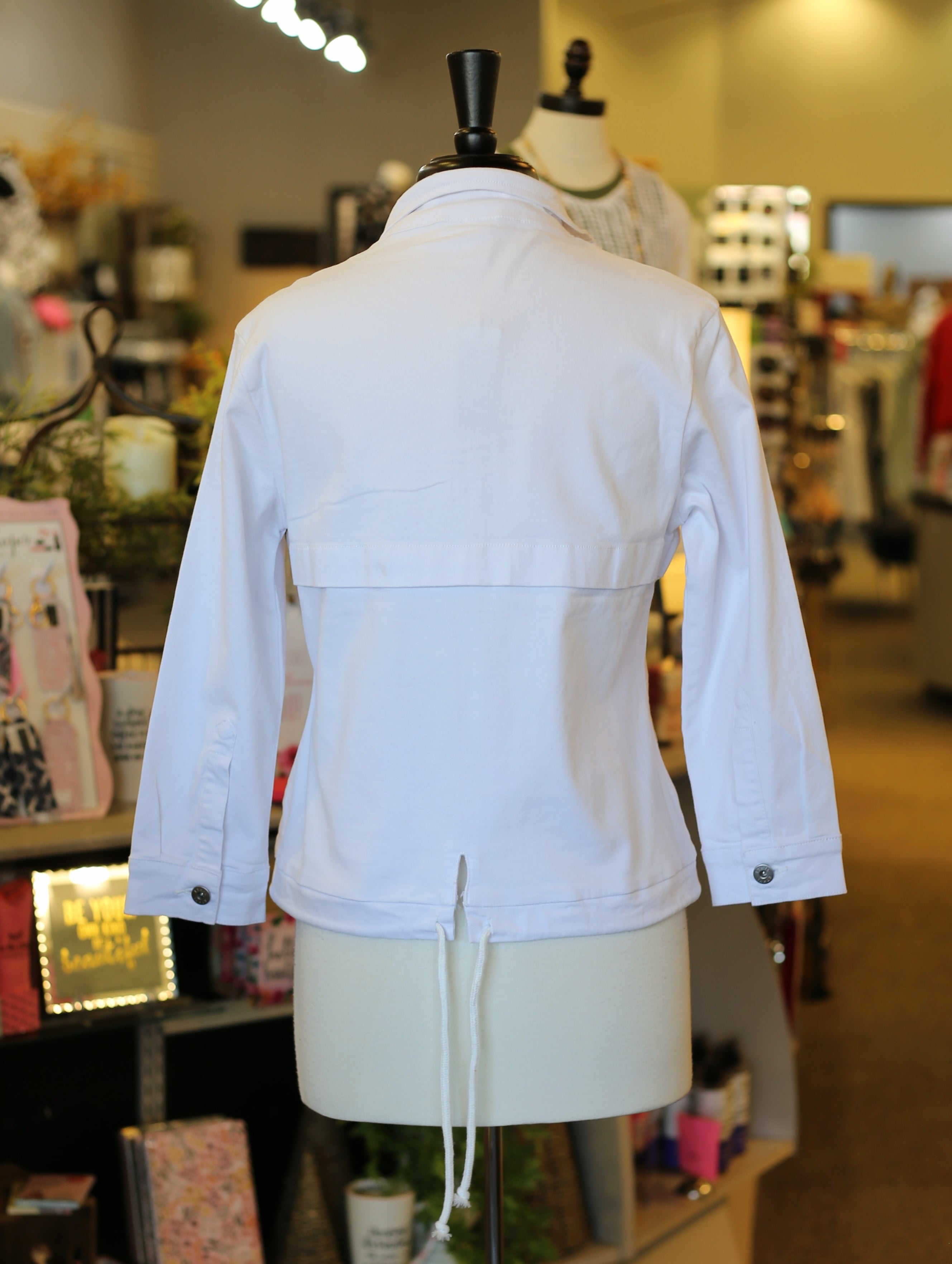 Ethyl Zip Front Jacket - White