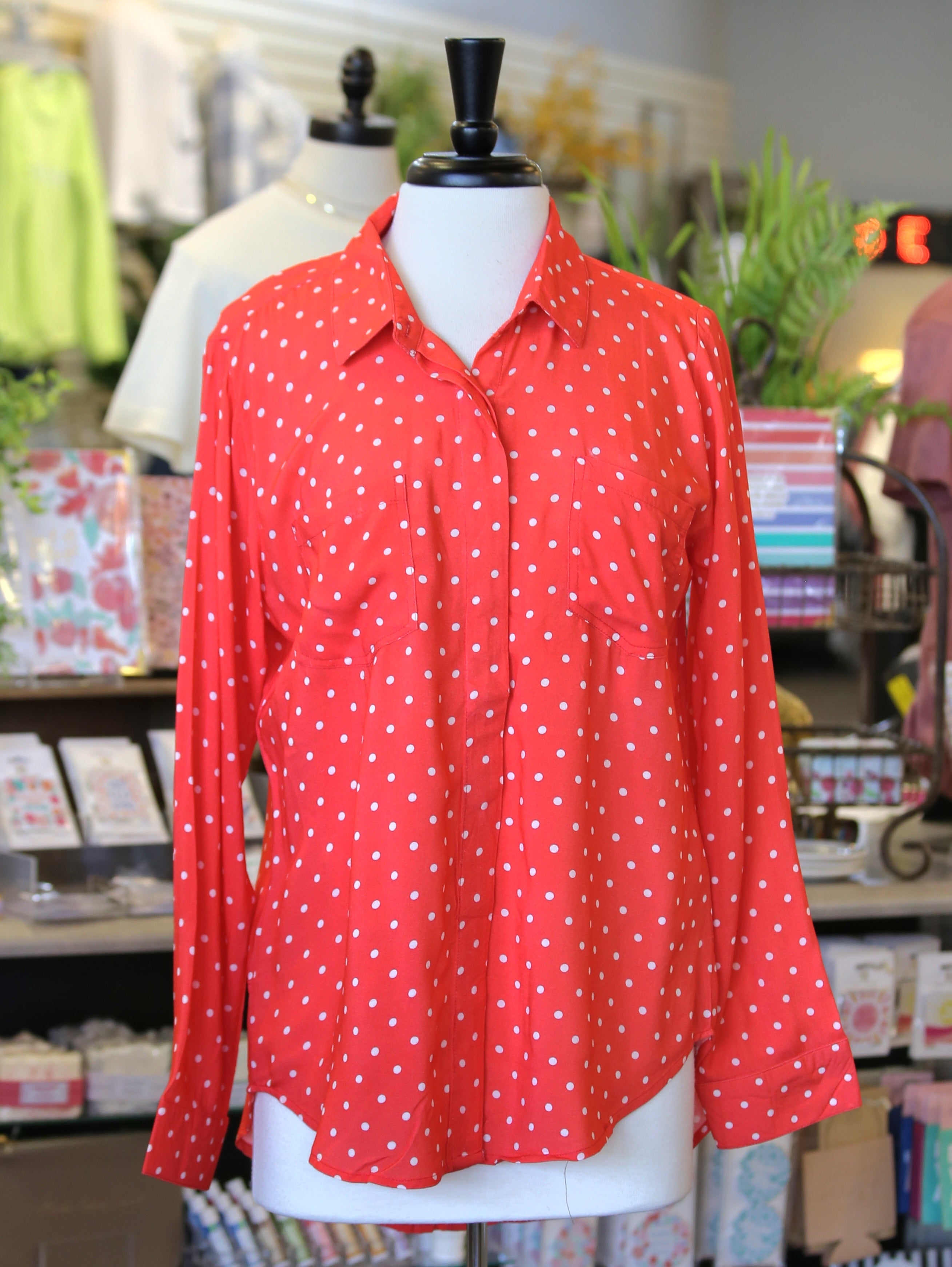 Keren Hart Polka Dot Blouse
