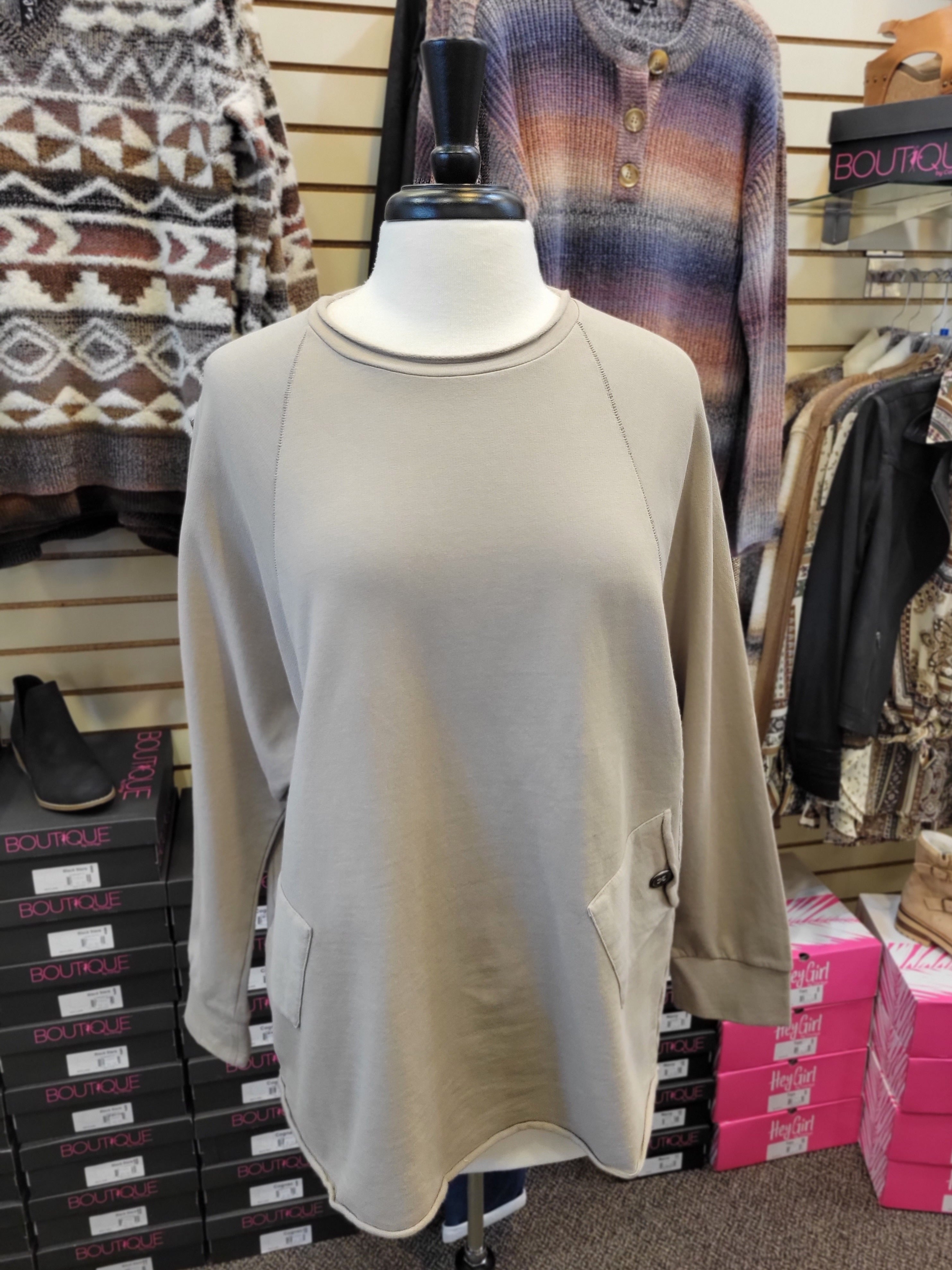 Fleece Lined Side Pocket Tunic