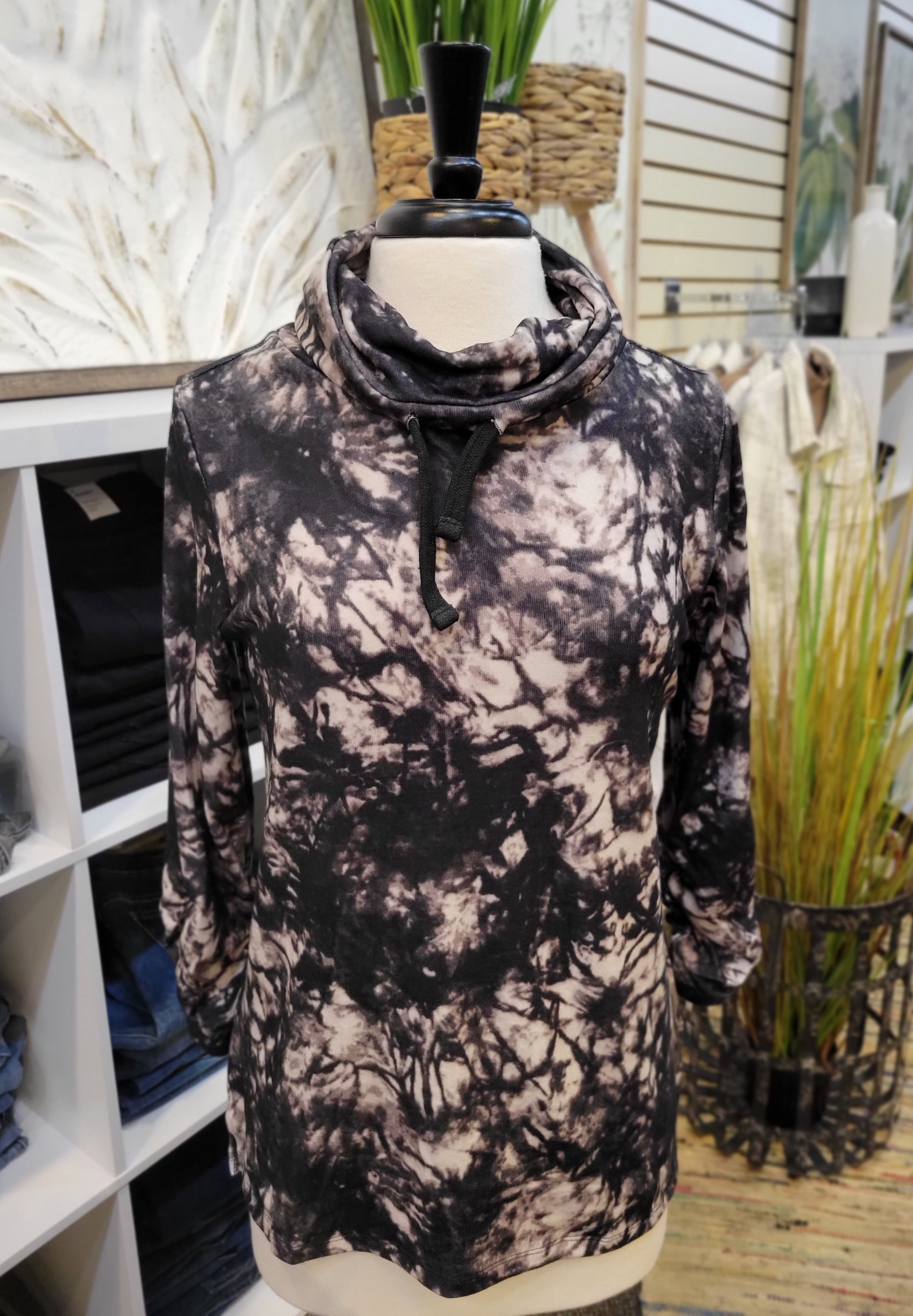 Keren Hart Ombre Space Dye Cowl Neck