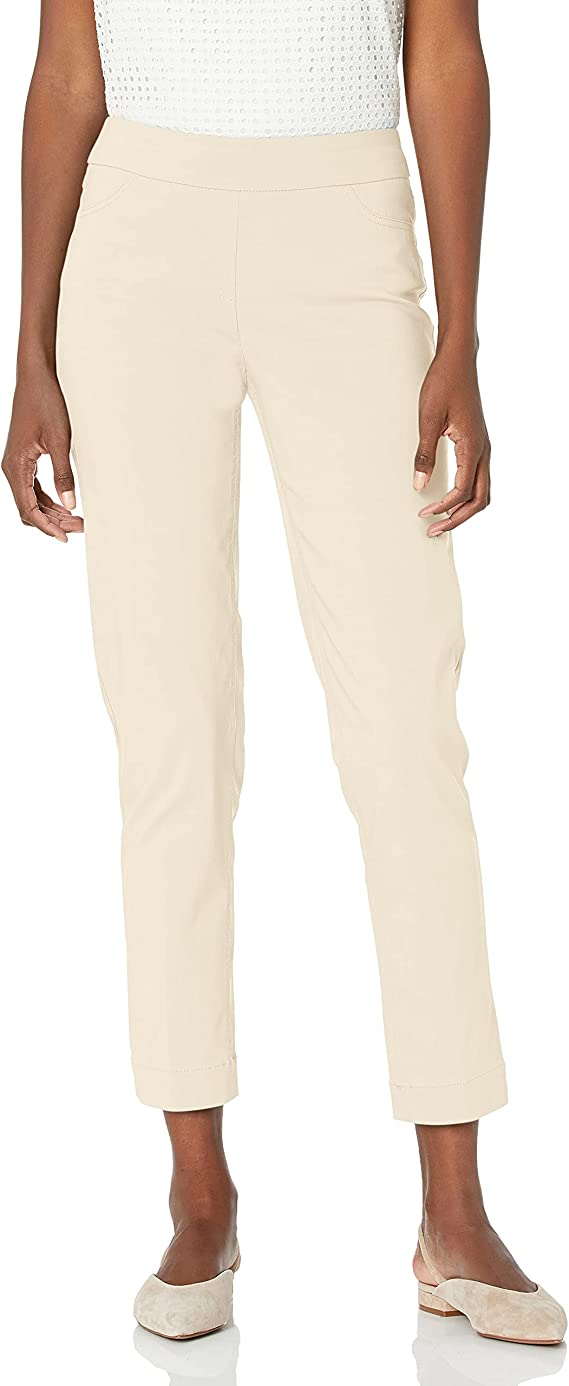 Slimsation by Multiples Pull-On Narrow Leg Ankle Pant / Salt