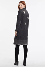 Distressed Duster Denim Jacket