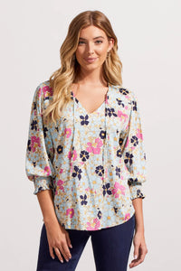 Tribal Fashions Printed Puff Sleeve Blouse