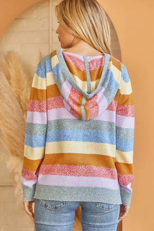 Blu Pepper Hooded Stripe Sweater