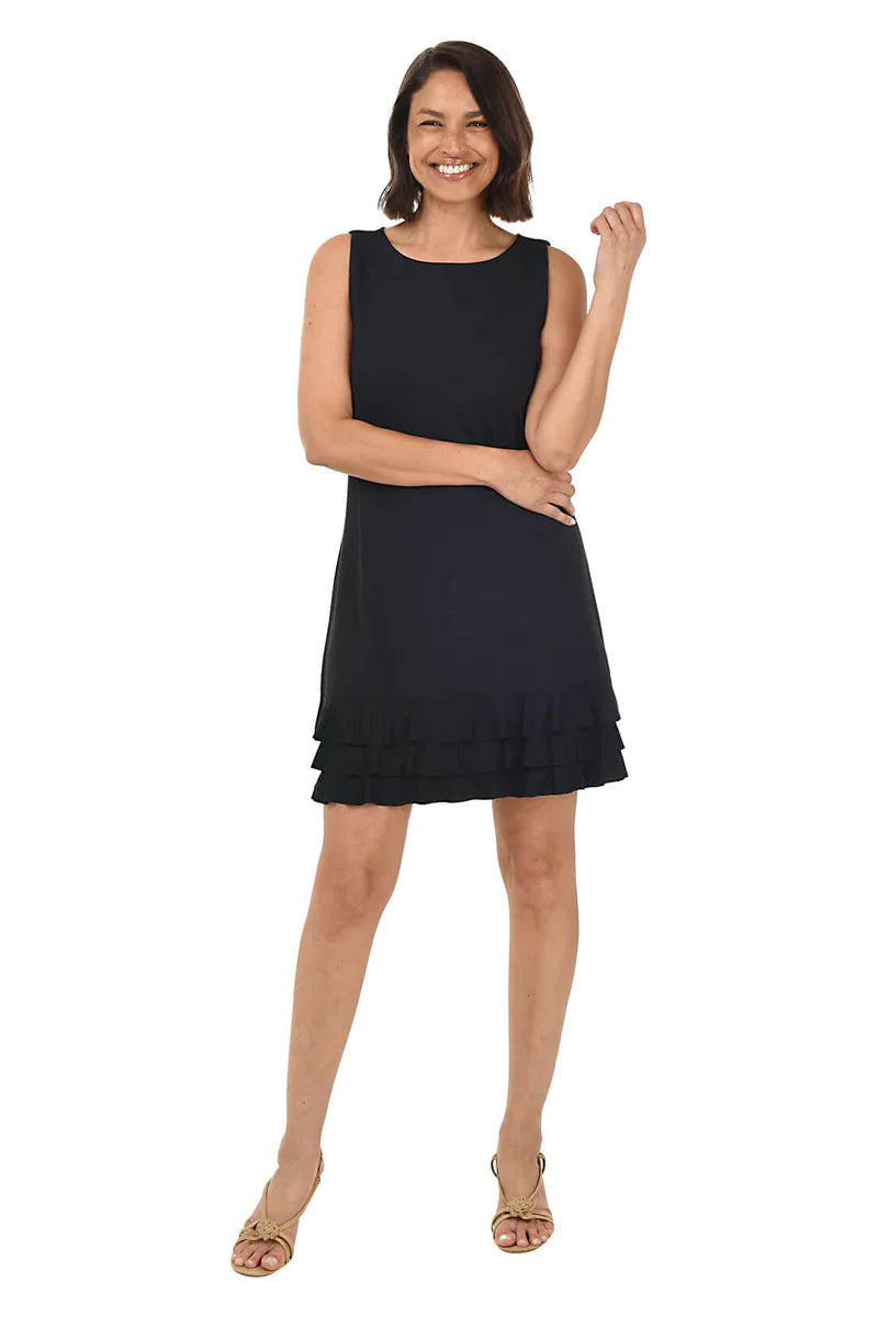Lulu B UPF 50+ Sleeveless Ruffle Trim Dress