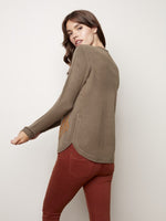 Charlie B Embroidered Graffiti Design Round Hem Sweater