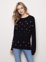Charlie B Rainbow Pom Pom Sweater