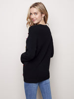 Charlie B Rainbow Pom Pom Sweater