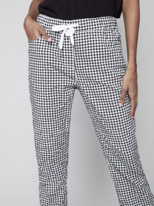 Charlie B Crinkle Bengaline Jogger - Pepper