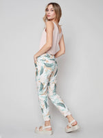 Charlie B Crinkle Bengaline Jogger - Celadon