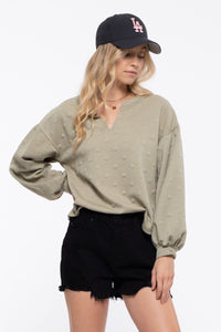 Blu Pepper Swiss Dot Sweatshirt