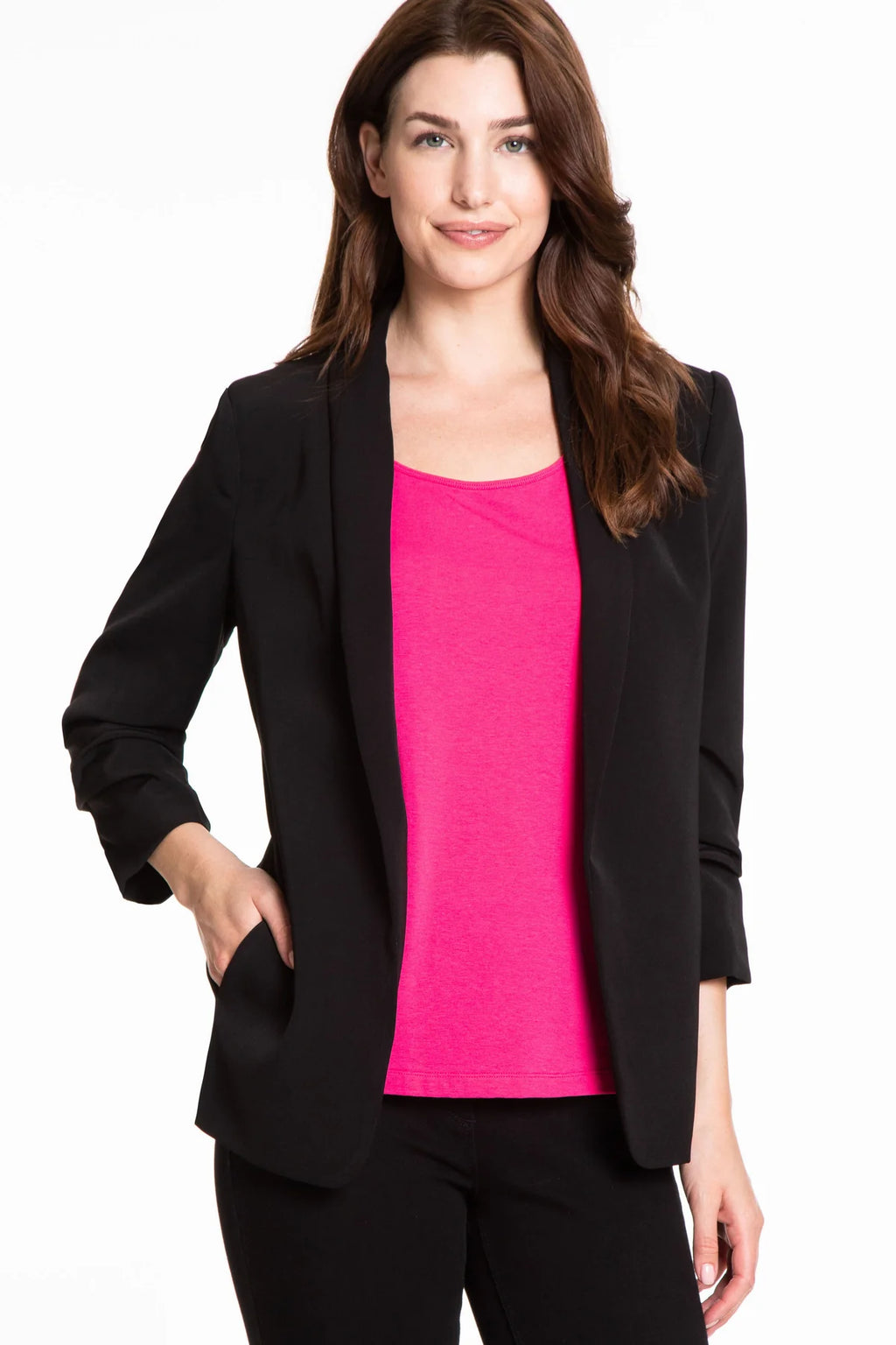 Lined Blazer with Ruched Sleeve by Multiples