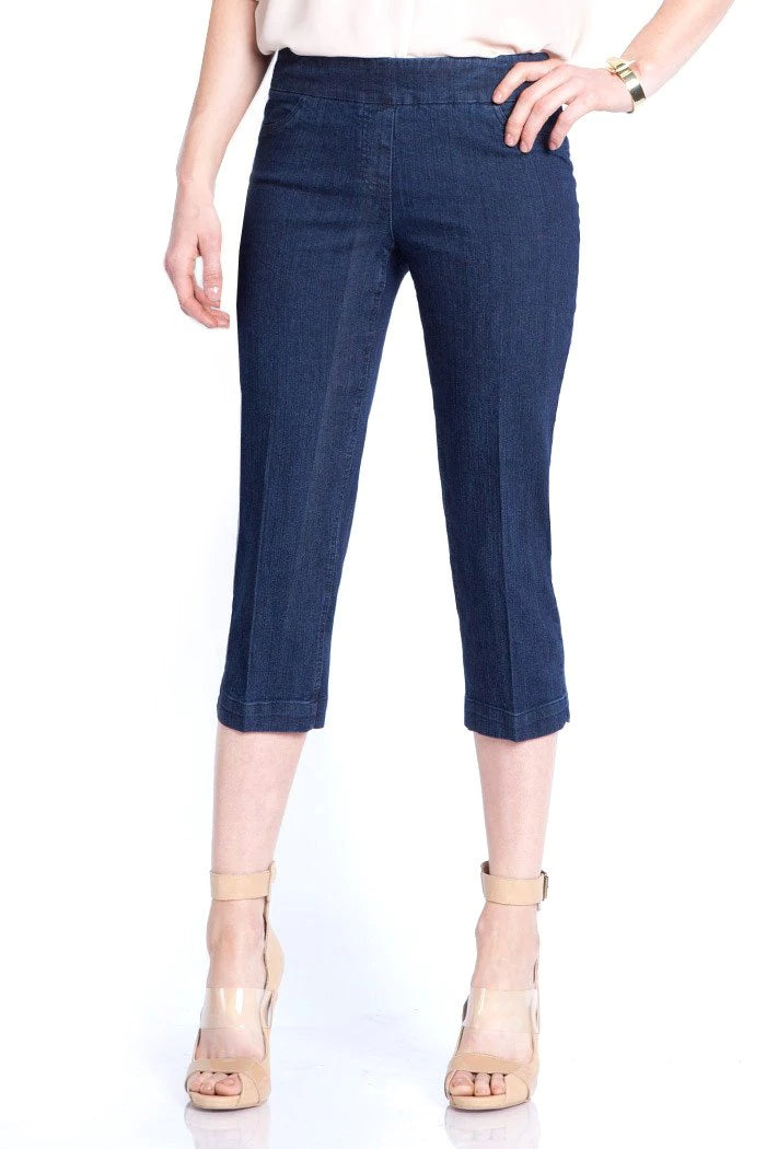 Slimsation by Multiples Blue Denim Capri M2603