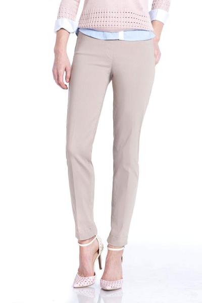 Slimsation by Multiples Pull-On Narrow Leg Ankle Pant / Stone