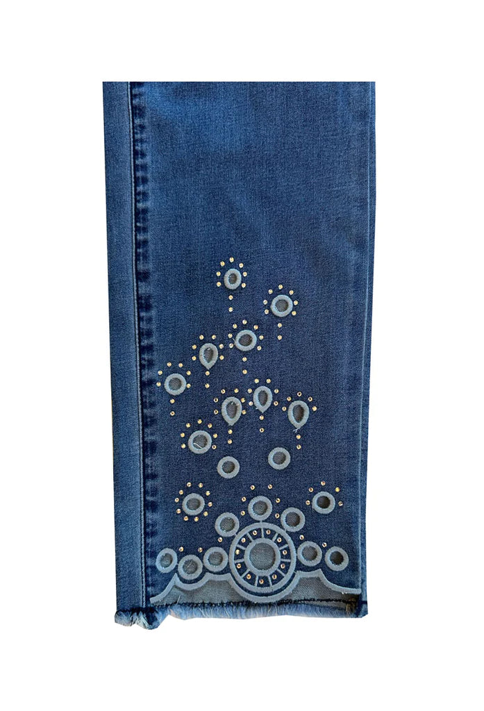 Slimsation best sale embroidered jeans