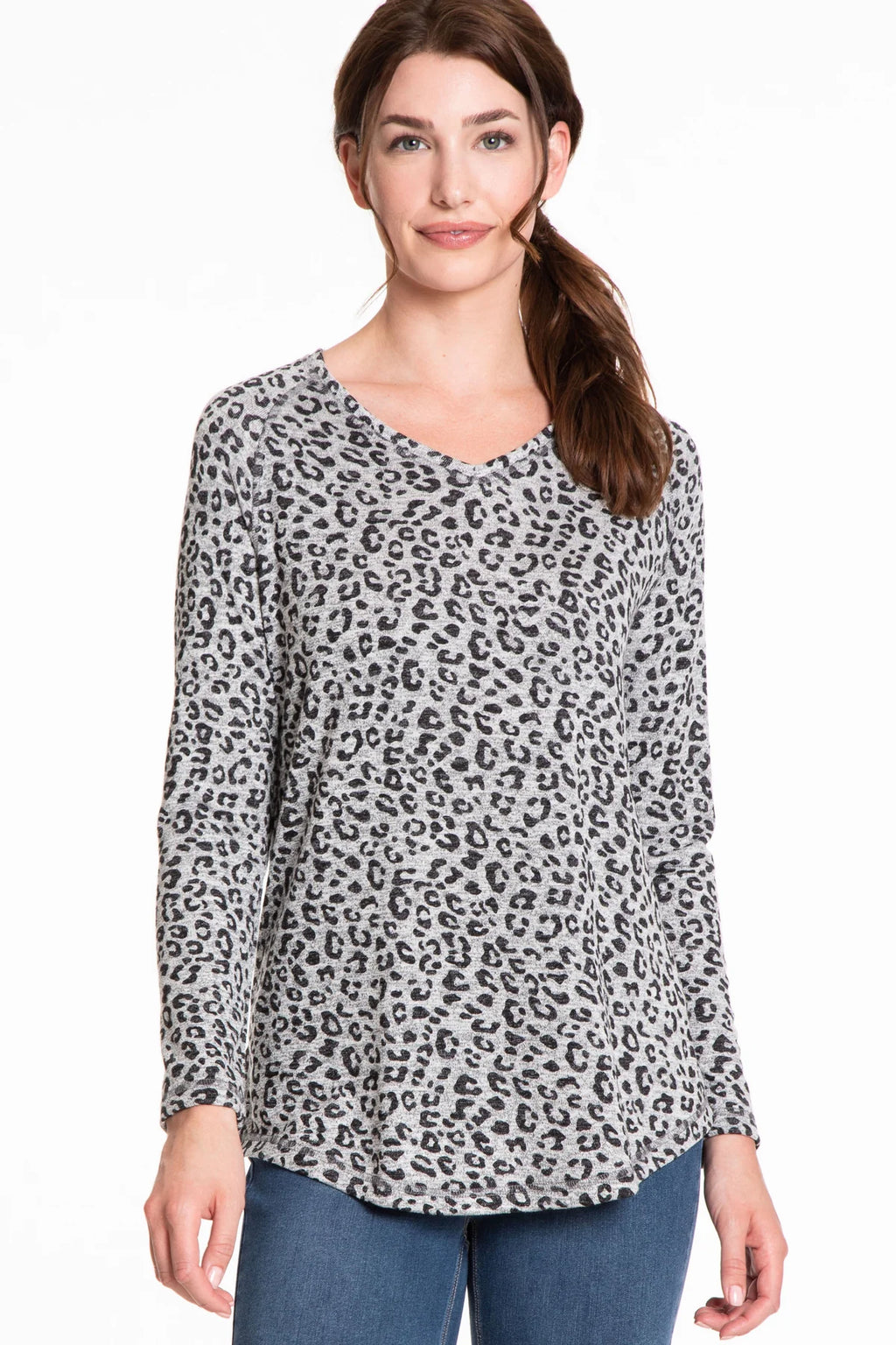 Chettah V-Neck Long Sleeve by Multiples